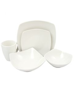 Gibson Home Zen Buffetware 30-Piece Dinnerware Set, White