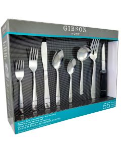 Gibson Home Palmore Plus 55 Piece Flatware Set