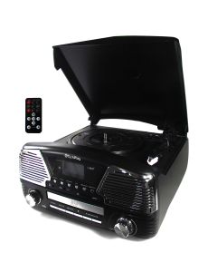 TechPlay 3 Speed Bluetooth Turntable in Black